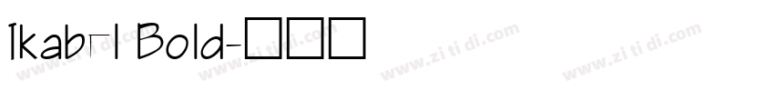 Ikabel Bold字体转换